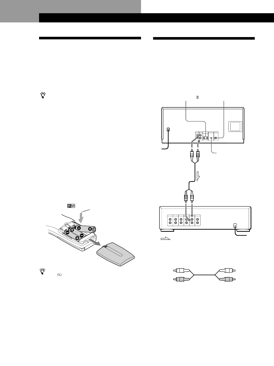 Anschließen des systems, Auspacken, Vorbereitungen | Übersicht, Einlegen von batterien in die fernbedienung | Sony CDP CX555ES User Manual | Page 88 / 128
