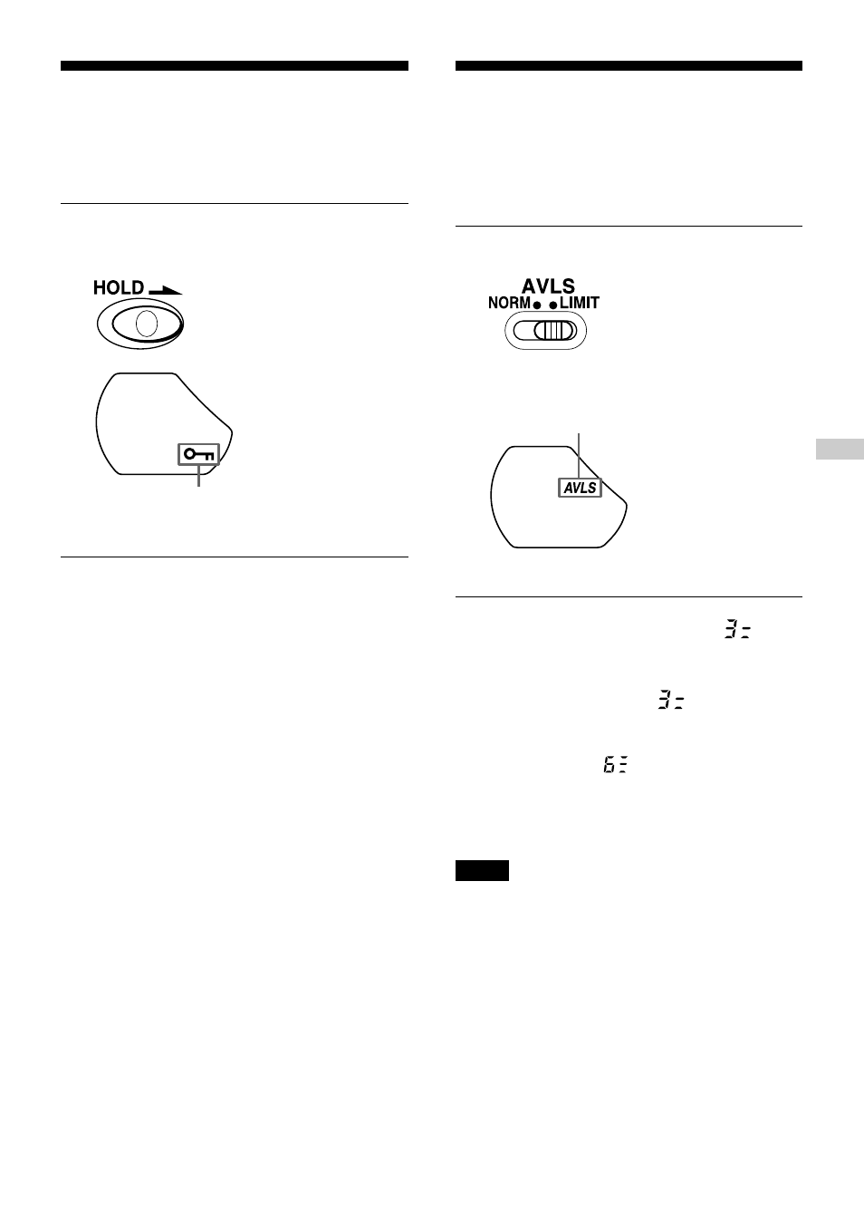 Locking the controls (hold), Protecting your hearing (avls), 13 locking the controls | Protecting your hearing | Sony D-EG5 User Manual | Page 13 / 24