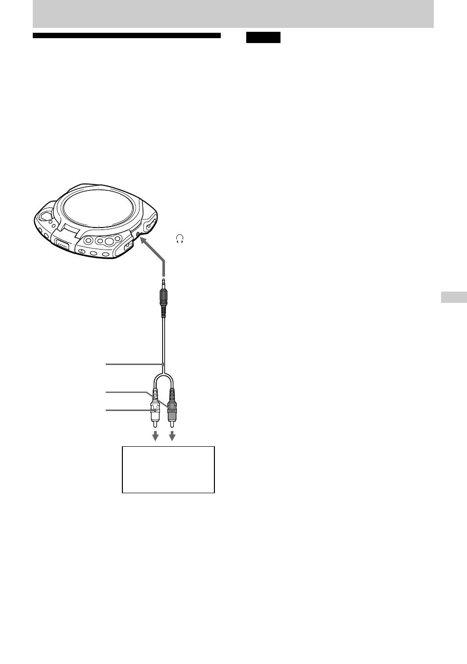 Connecting your cd player, Connecting a stereo system, 15 connecting a stereo system | Sony D-EG5 User Manual | Page 15 / 24