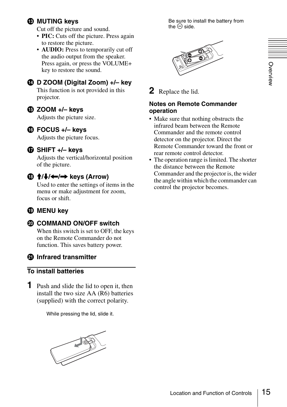 Sony FE40L User Manual | Page 15 / 57