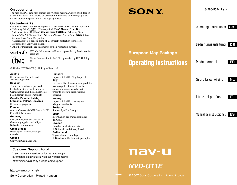 Sony NVD-U11E User Manual | 25 pages