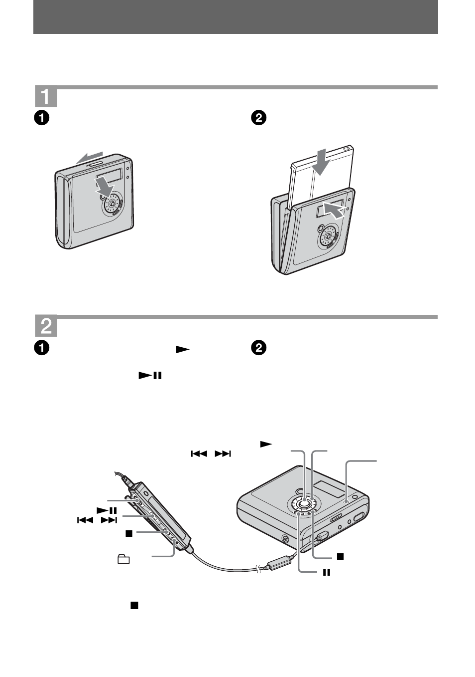 Playing a disc right away, Insert a recorded disc, Play a disc | Sony MZ-NHF800 User Manual | Page 23 / 132