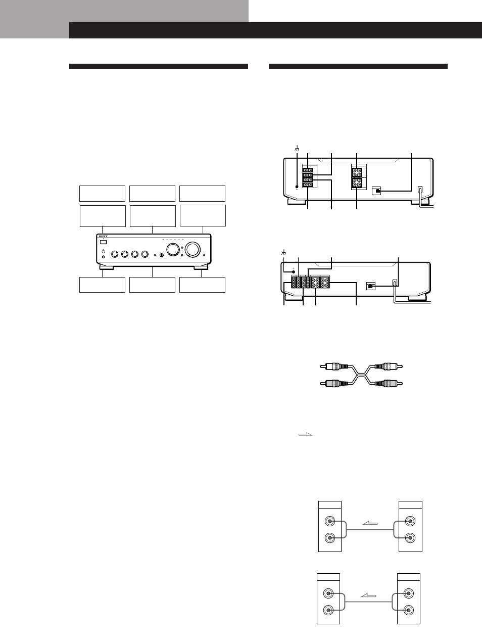 Preparativos, Descripción general de las conexiones, Conexión de componentes de audio | Preparativos 4, Descripción general, Conexiones, Antes de comenzar | Sony TA-FE910R User Manual | Page 28 / 48