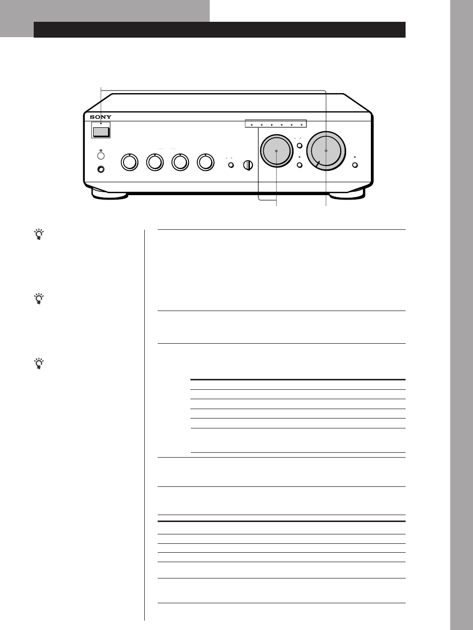 Escucha de música, Operaciones básicas, Escucha de música 5 1 3 | Operaciones básicas 7, Ponga en reproducción la fuente de programas, Ajuste el volumen girando volume | Sony TA-FE910R User Manual | Page 31 / 48