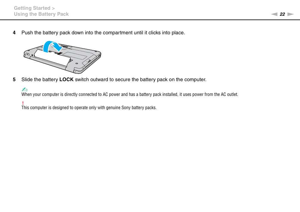 Sony VAIO VGN-NS300 User Manual | Page 22 / 146