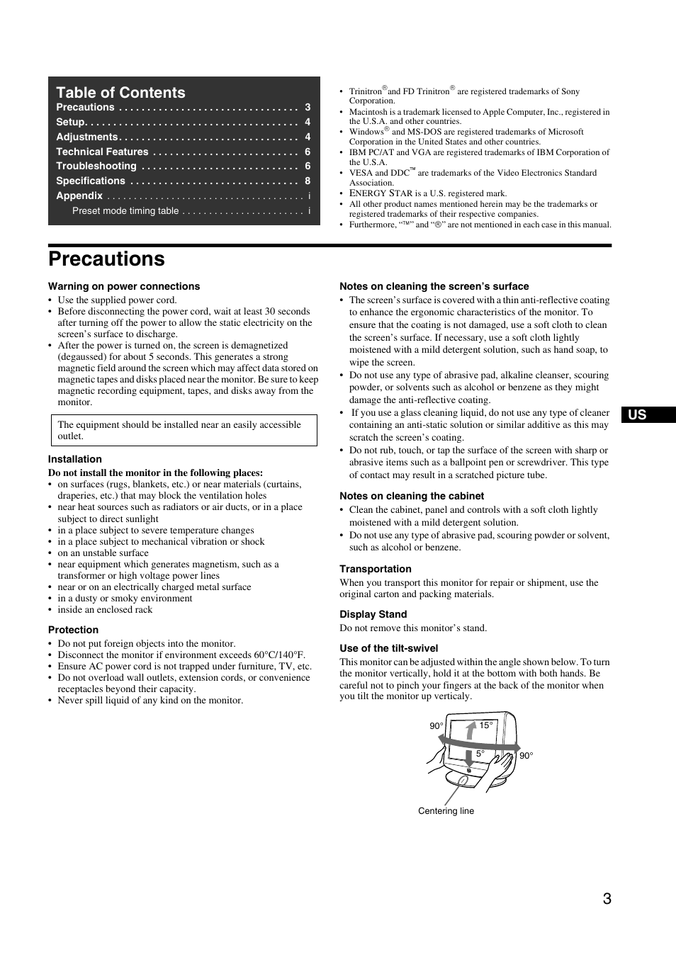 Sony HMD-A240 User Manual | Page 3 / 24