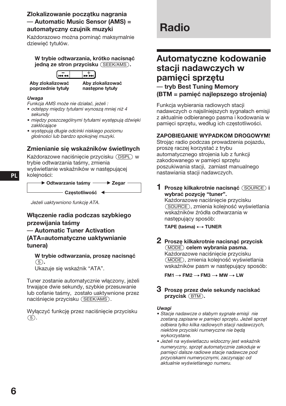 Radio | Sony ASD-3N/W User Manual | Page 20 / 72