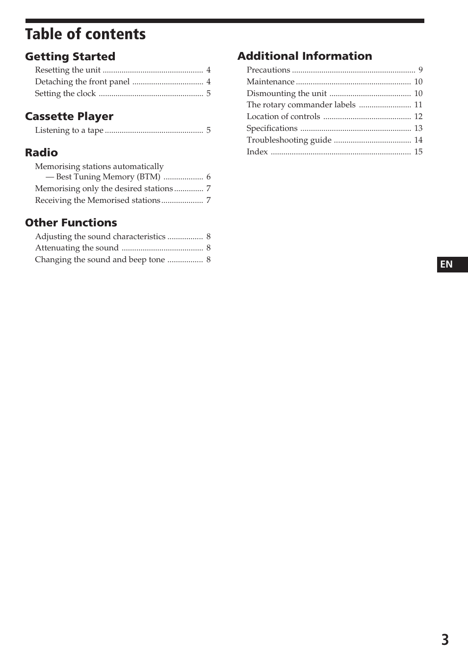 Sony ASD-3N/W User Manual | Page 3 / 72
