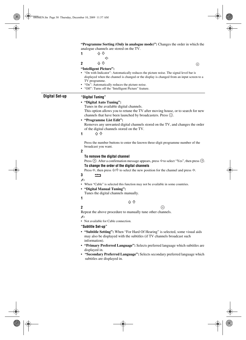 Sony BRAVIA KDL-32EX3xx User Manual | Page 30 / 39