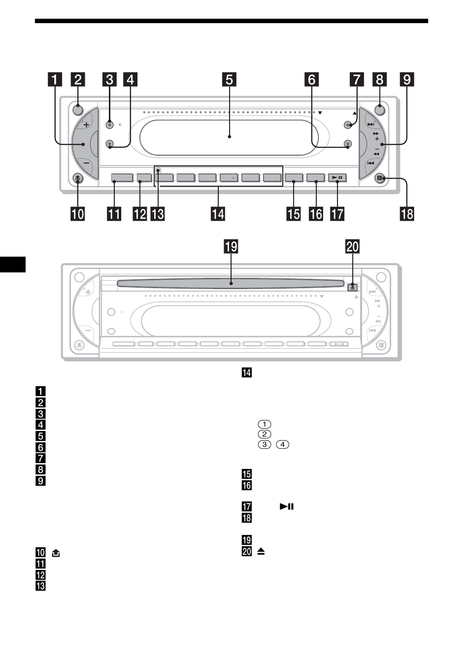 Location of controls and basic operations, Location of controls and basic, Operations | 10 location of controls and basic operations, Ql w, Main unit | Sony R5 User Manual | Page 10 / 152