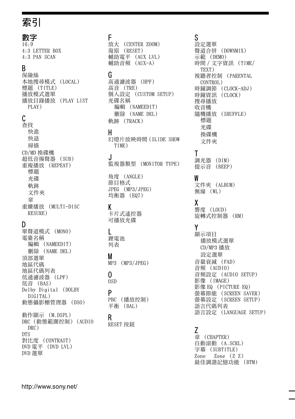 Sony R5 User Manual | Page 152 / 152