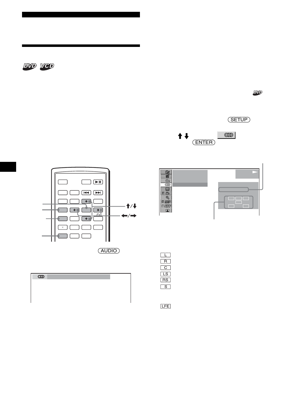 Various dvd operations, Changing the audio channels, Checking the program format | Sony R5 User Manual | Page 22 / 152