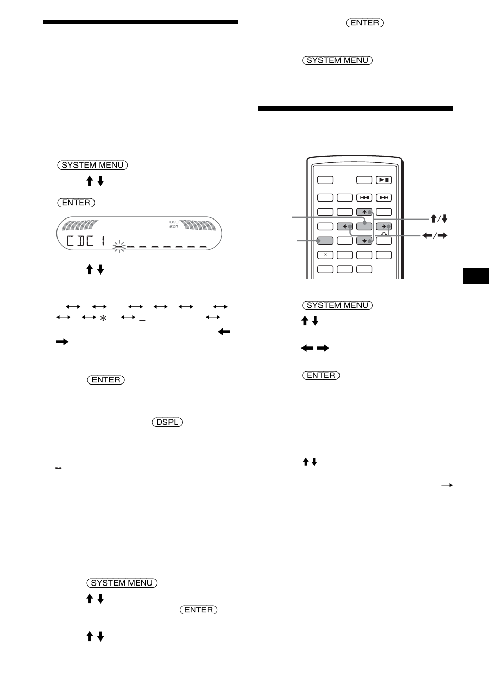 Labelling a station/disc, Adjusting unit menu items, System menu | Labelling a station/disc adjusting unit menu items, 35 labelling a station/disc | Sony R5 User Manual | Page 35 / 152