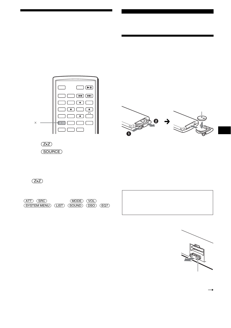 Switching the front/rear output, Zone × zone, Additional information | Maintenance, 39 switching the front/rear output, Press (zxz), Continue to next page t 1 2 | Sony R5 User Manual | Page 39 / 152