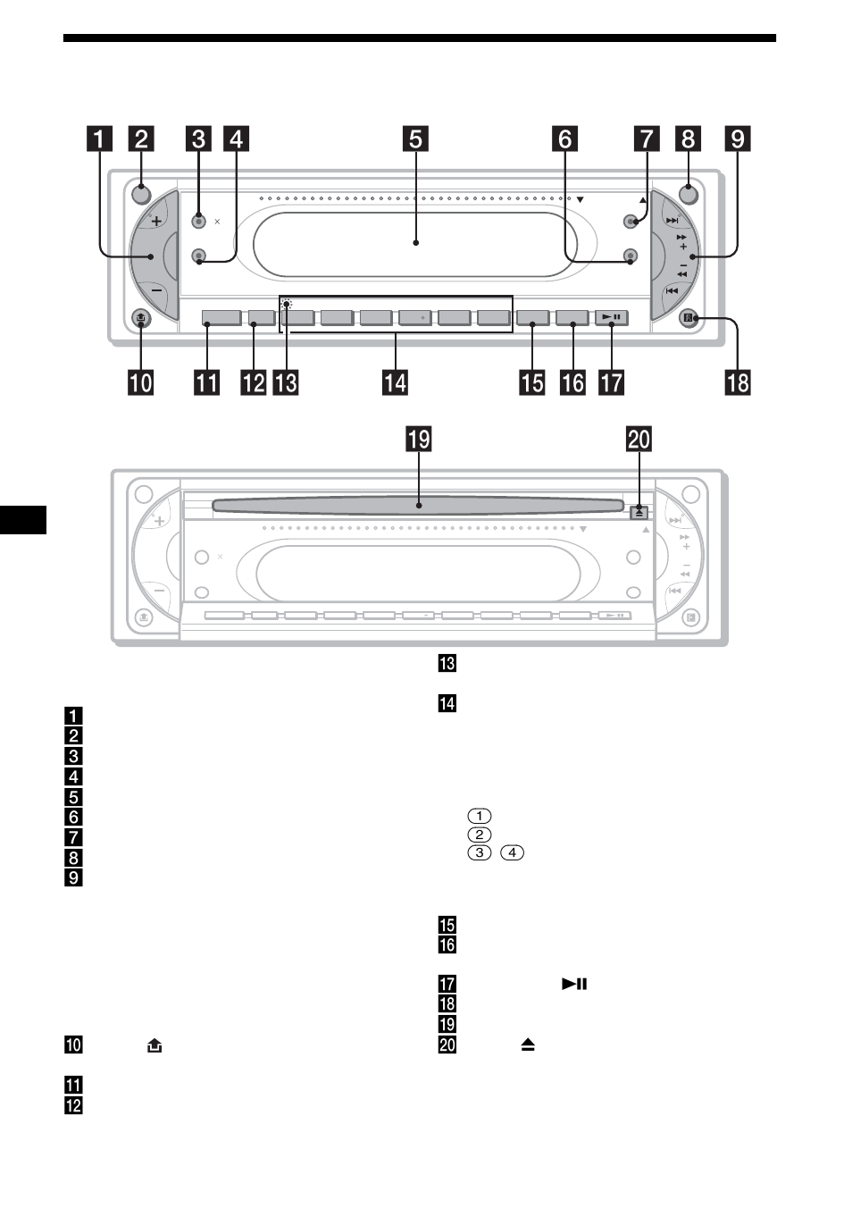 Ubicación de los controles y operaciones básicas, Ubicación de los controles y operaciones, Básicas | Ql w, Unidad principal | Sony R5 User Manual | Page 60 / 152