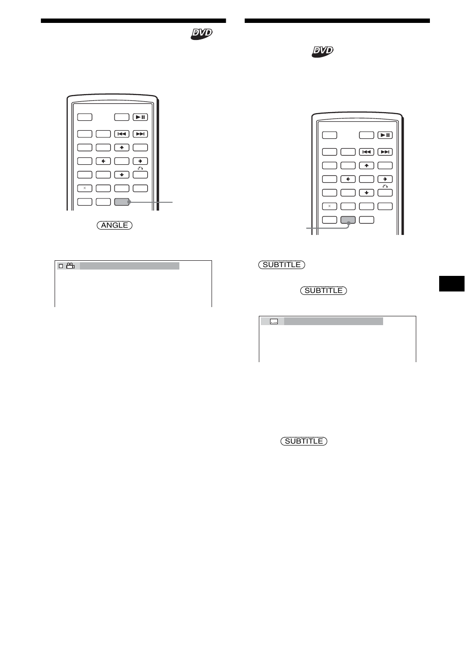 Cambio de los ángulos, Visualización de los subtítulos, 25 cambio de los ángulos | Sony R5 User Manual | Page 75 / 152