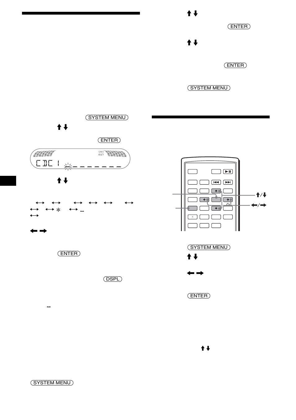 Etiquetado de una emisora o un disco, Ajuste de elementos de menú individuales, System menu | 38 etiquetado de una emisora o un disco | Sony R5 User Manual | Page 88 / 152