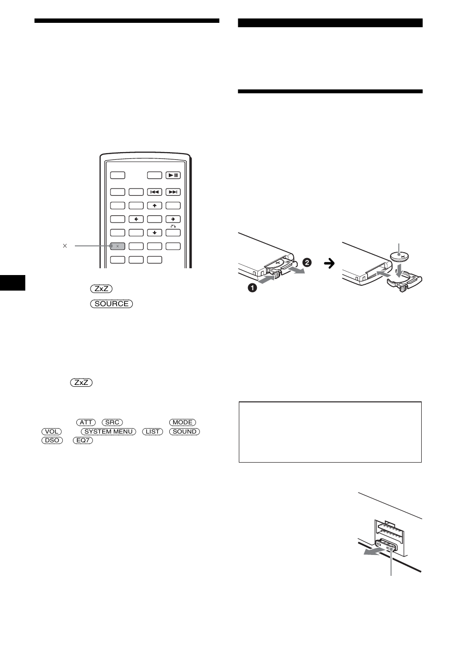 Cambio entre las salidas frontal y posterior, Zone × zone, Información complementaria | Mantenimiento, Ce 42, 42 cambio entre las salidas frontal y posterior, Presione (zxz) | Sony R5 User Manual | Page 92 / 152