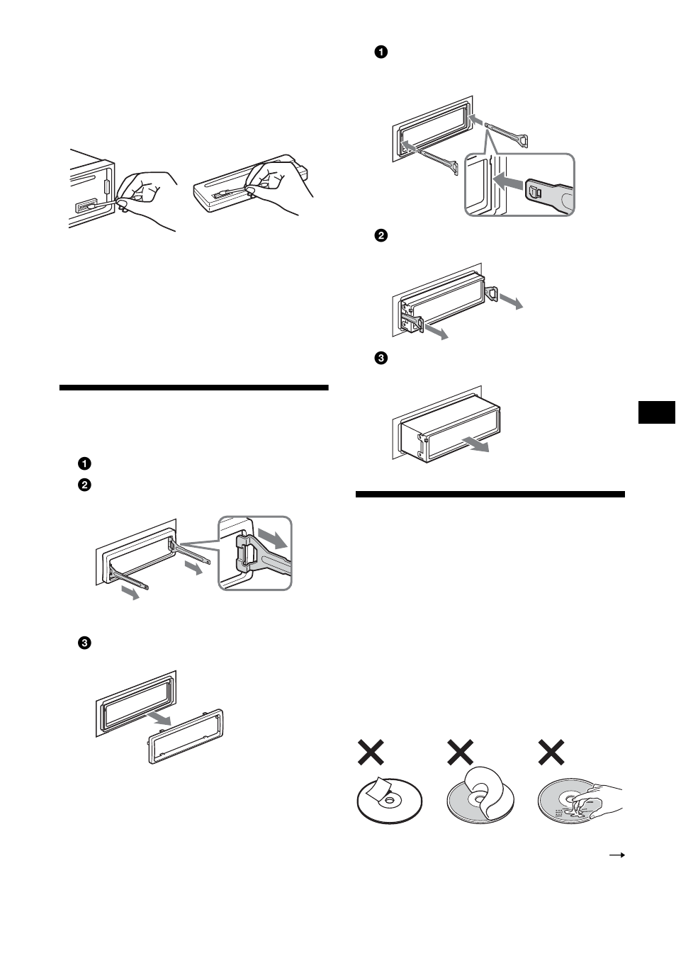 Extracción de la unidad, Notas sobre los discos, Extracción de la unidad notas sobre los discos | Sony R5 User Manual | Page 93 / 152