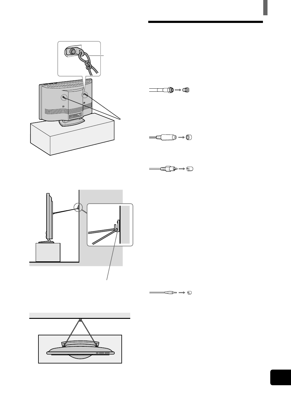 Tipos de conectores, Es 4 | Sony WEGA KZ 42TS1 User Manual | Page 121 / 176