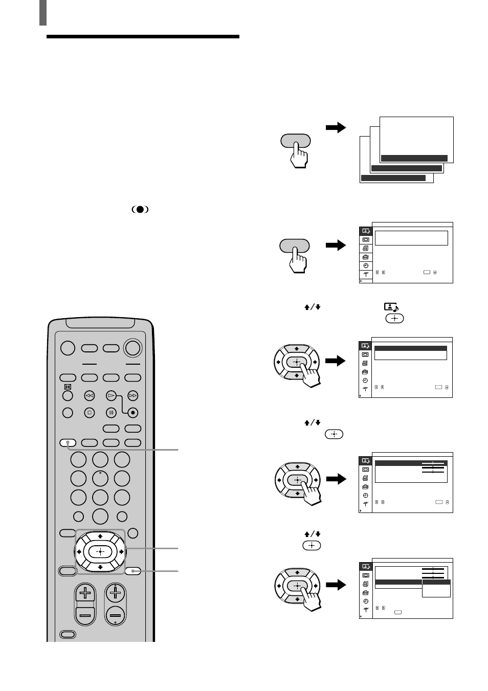 Selección del modo de efecto, Picture mode, Menu | Oprima menu, Oprima v/v para seleccionar “efecto”, luego oprima | Sony WEGA KZ 42TS1 User Manual | Page 140 / 176