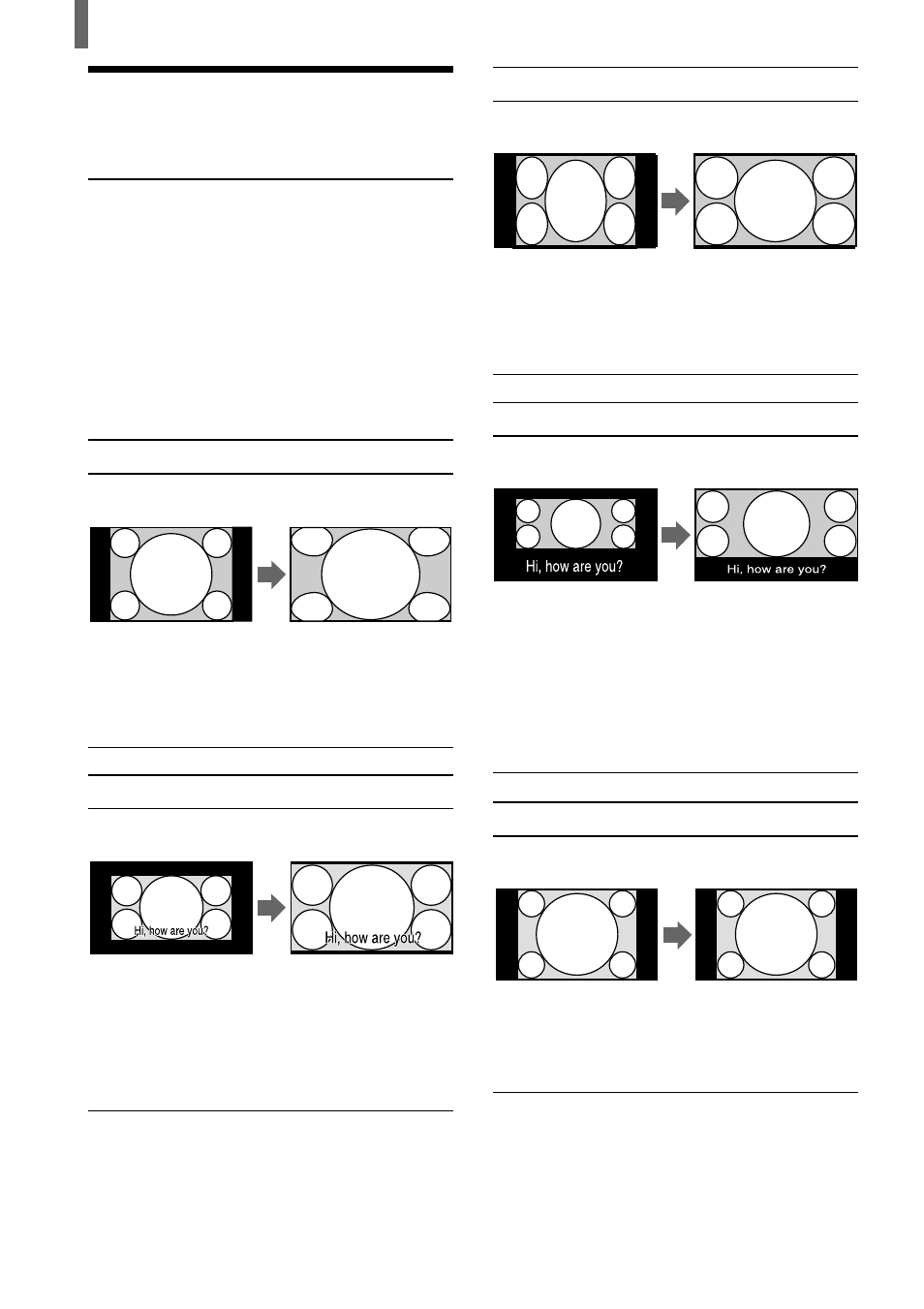 Utilisation du mode grand format, Modification automatique du mode grand format | Sony WEGA KZ 42TS1 User Manual | Page 84 / 176