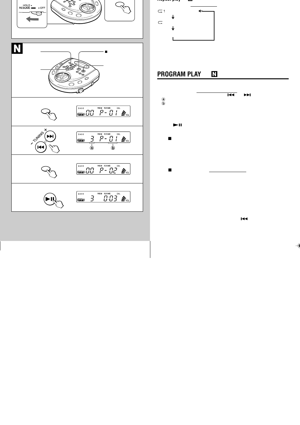 Program play → n | Sony XP-SR320 User Manual | Page 6 / 8