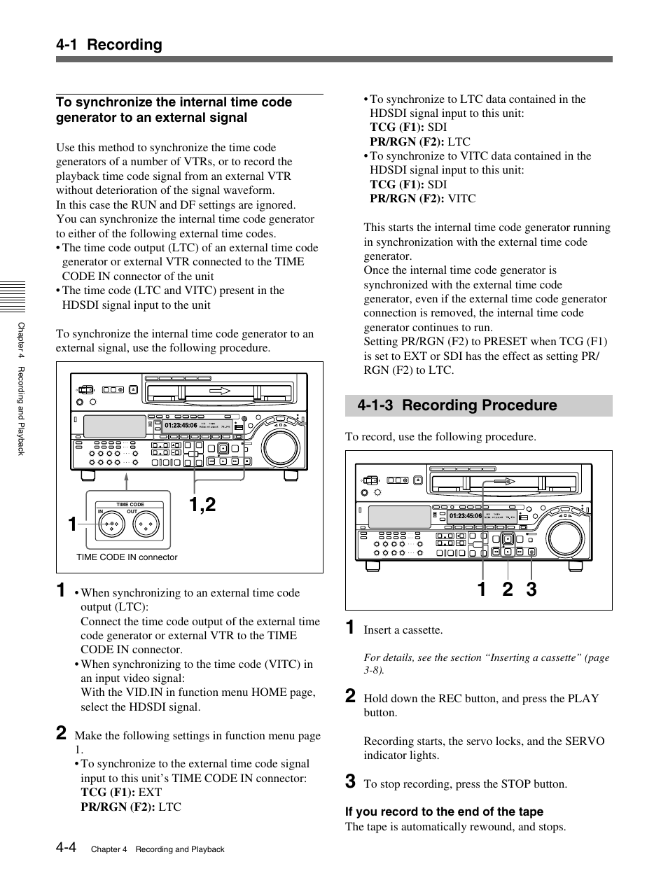 1-3 recording procedure | Sony HDW-M2000 User Manual | Page 44 / 142