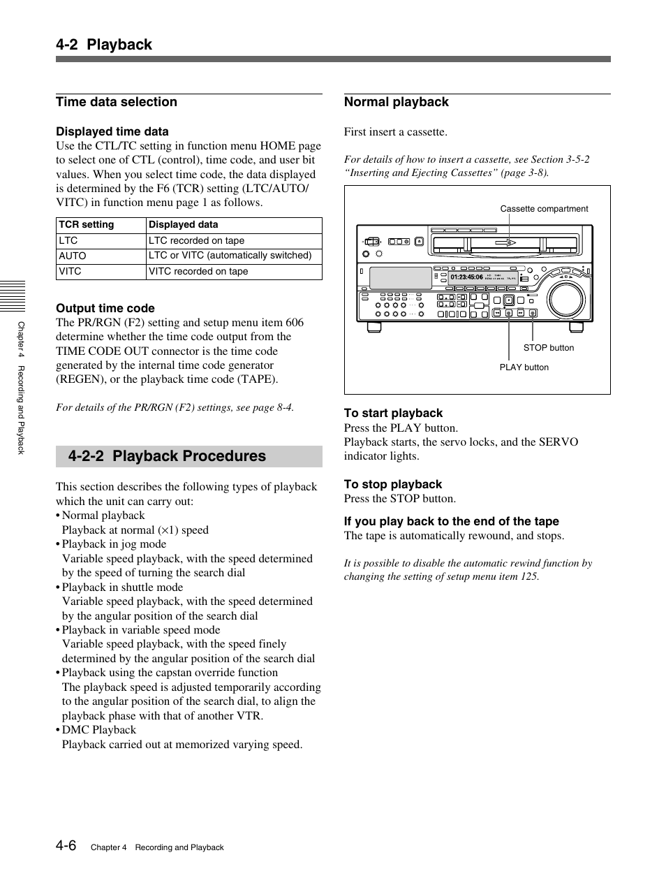 2-2 playback procedures, 2 playback | Sony HDW-M2000 User Manual | Page 46 / 142