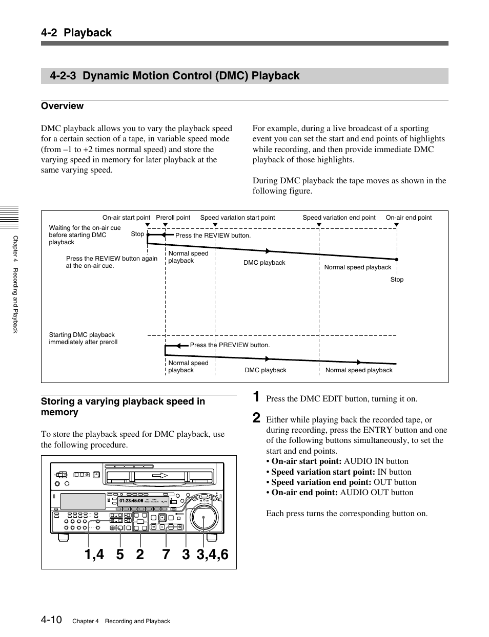 2-3 dynamic motion control (dmc) playback, 2 playback | Sony HDW-M2000 User Manual | Page 50 / 142