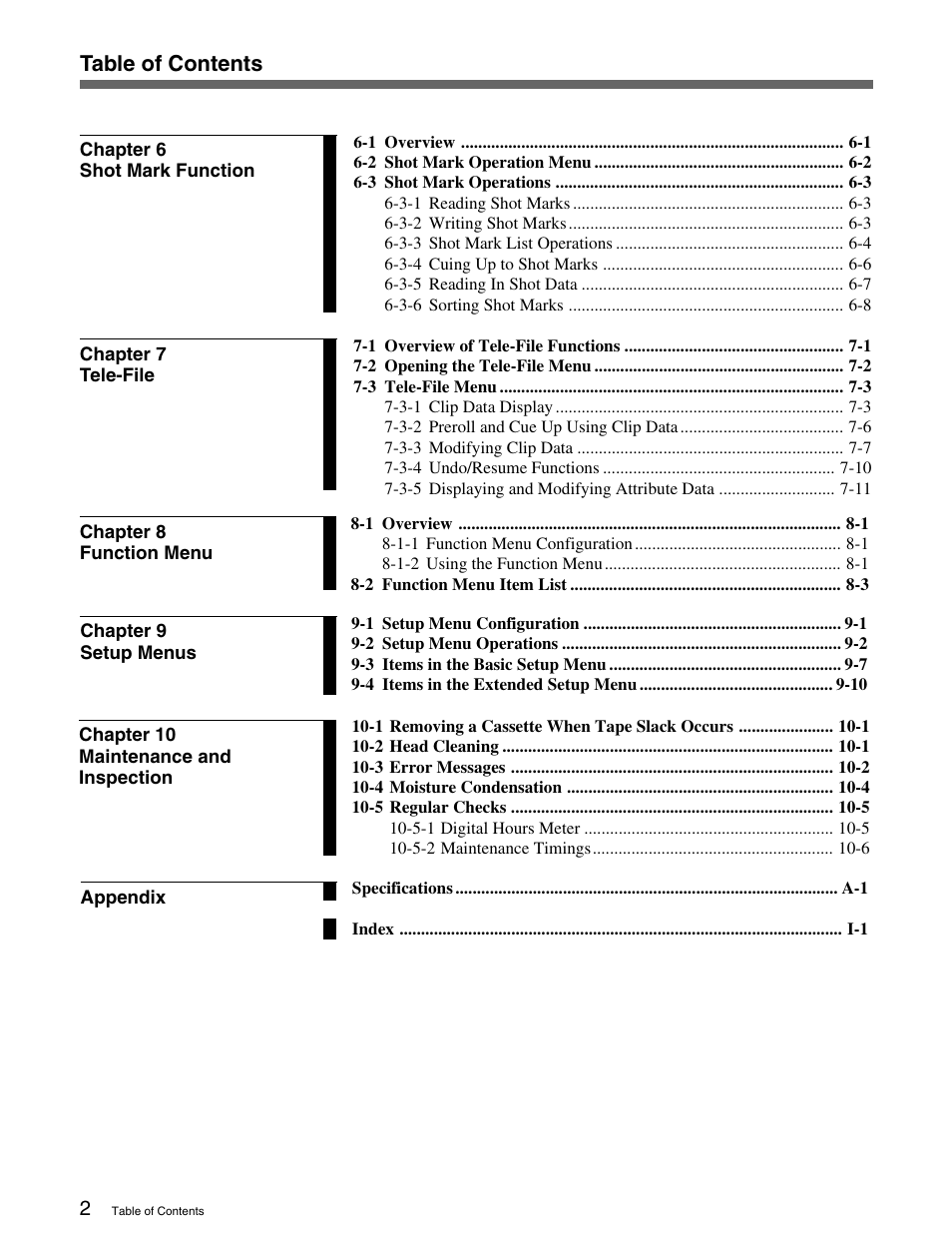 Sony HDW-M2000 User Manual | Page 6 / 142