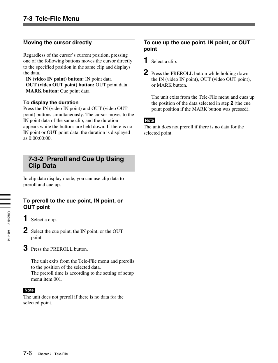 3-2 preroll and cue up using clip data | Sony HDW-M2000 User Manual | Page 82 / 142