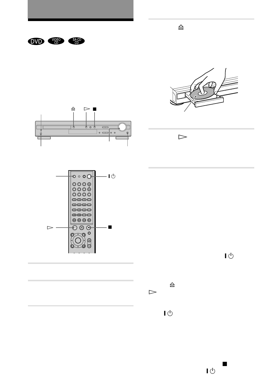 Playing discs | Sony AVD-S10 User Manual | Page 30 / 84