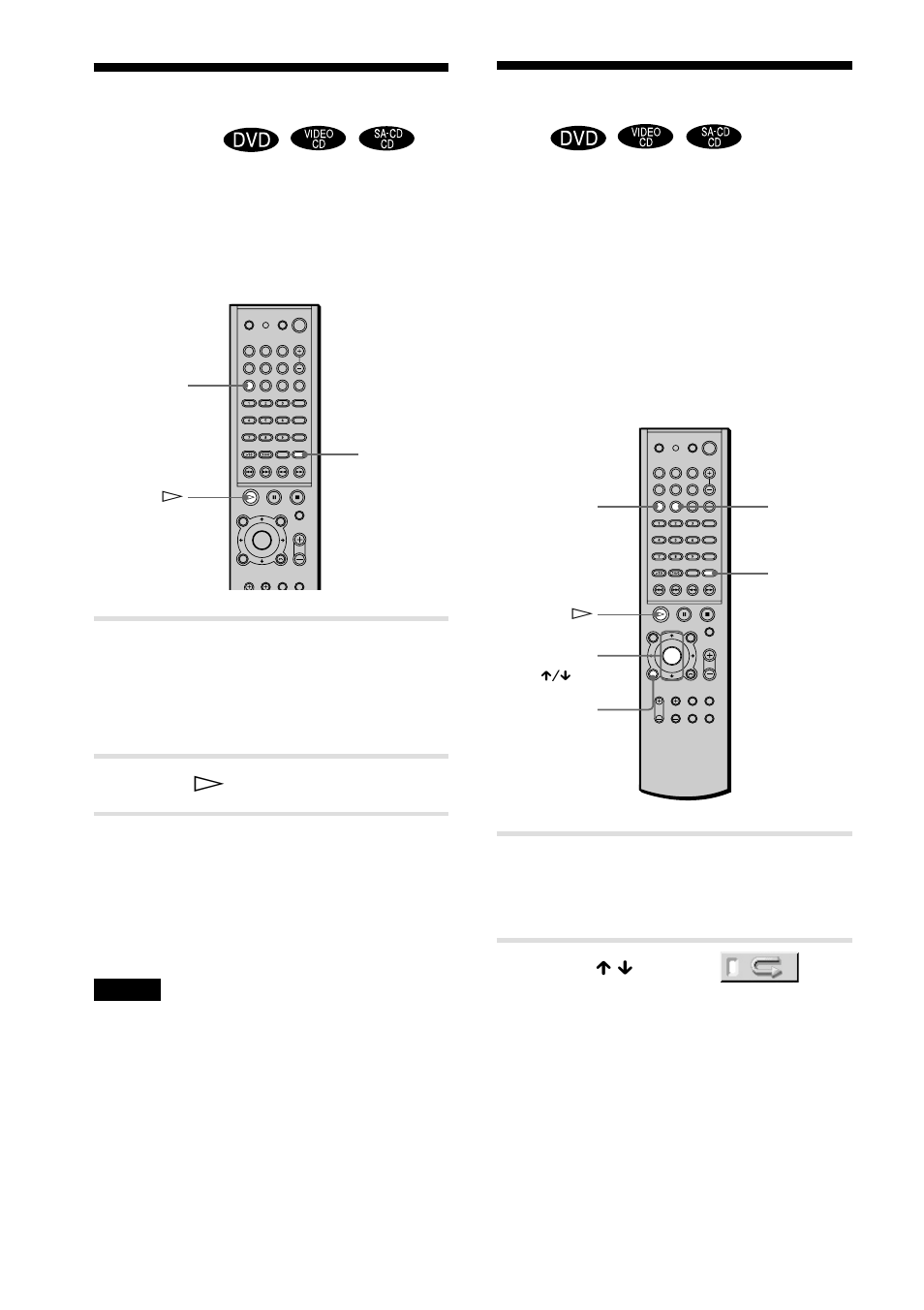 Playing repeatedly, Playing in random order | Sony AVD-S10 User Manual | Page 36 / 84