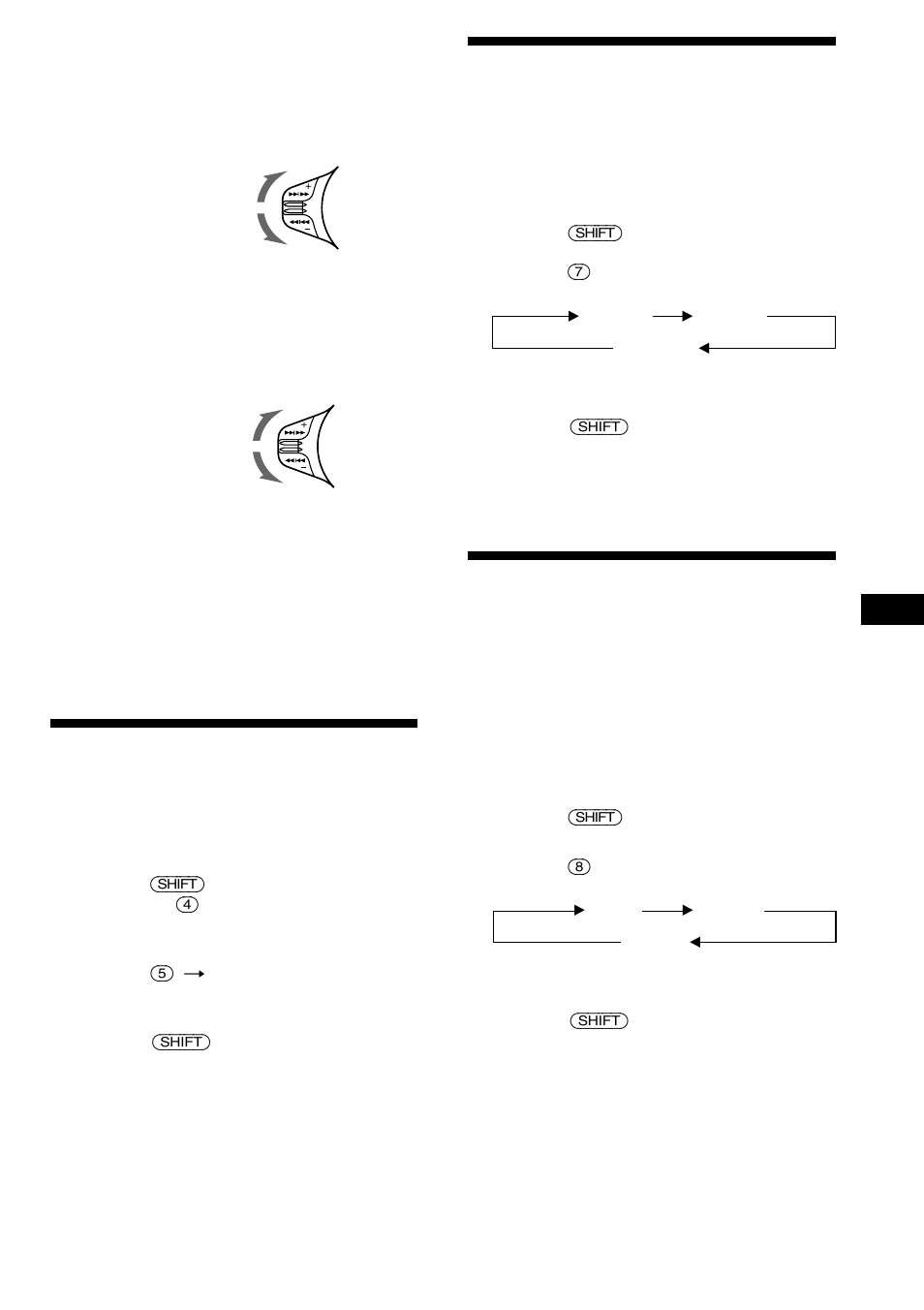 Spela början av alla spår, Spela upp spår flera gånger, Spela upp spår i slumpmässig ordning | Sony MDX-C8900R User Manual | Page 121 / 186