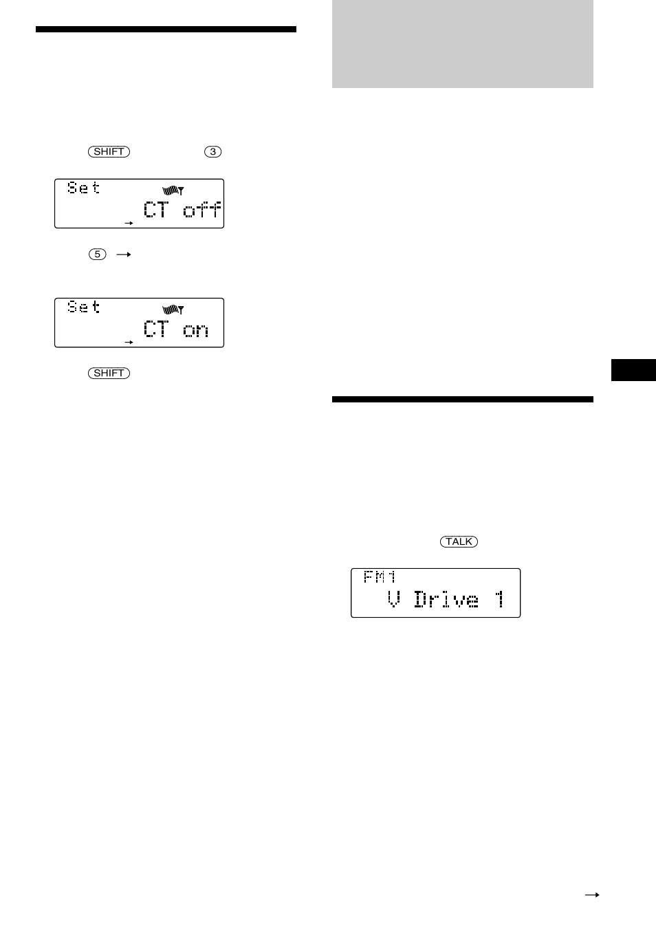 Voice drive, Setting the clock automatically, Selecting a “v drive” box for registration | Sony MDX-C8900R User Manual | Page 21 / 186
