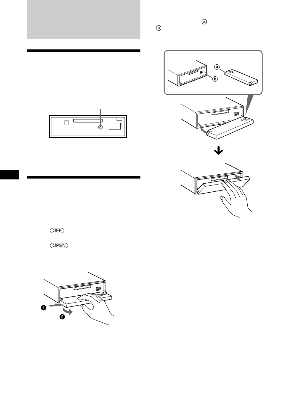 Procedimientos iniciales, Restauración de la unidad, Extracción del panel frontal | Sony MDX-C8900R User Manual | Page 52 / 186
