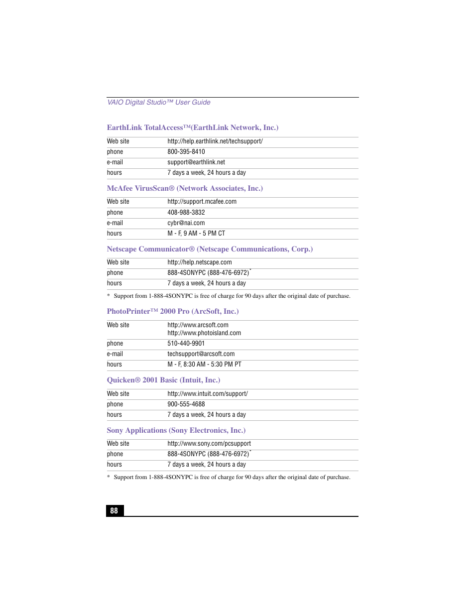 Sony PCV-RX370DS User Manual | Page 88 / 100