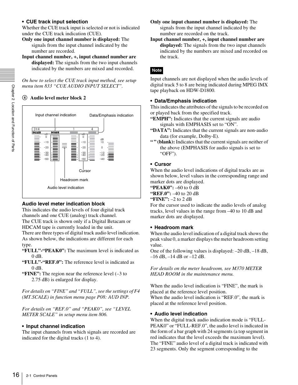 Sony HDW-1800 User Manual | Page 16 / 119