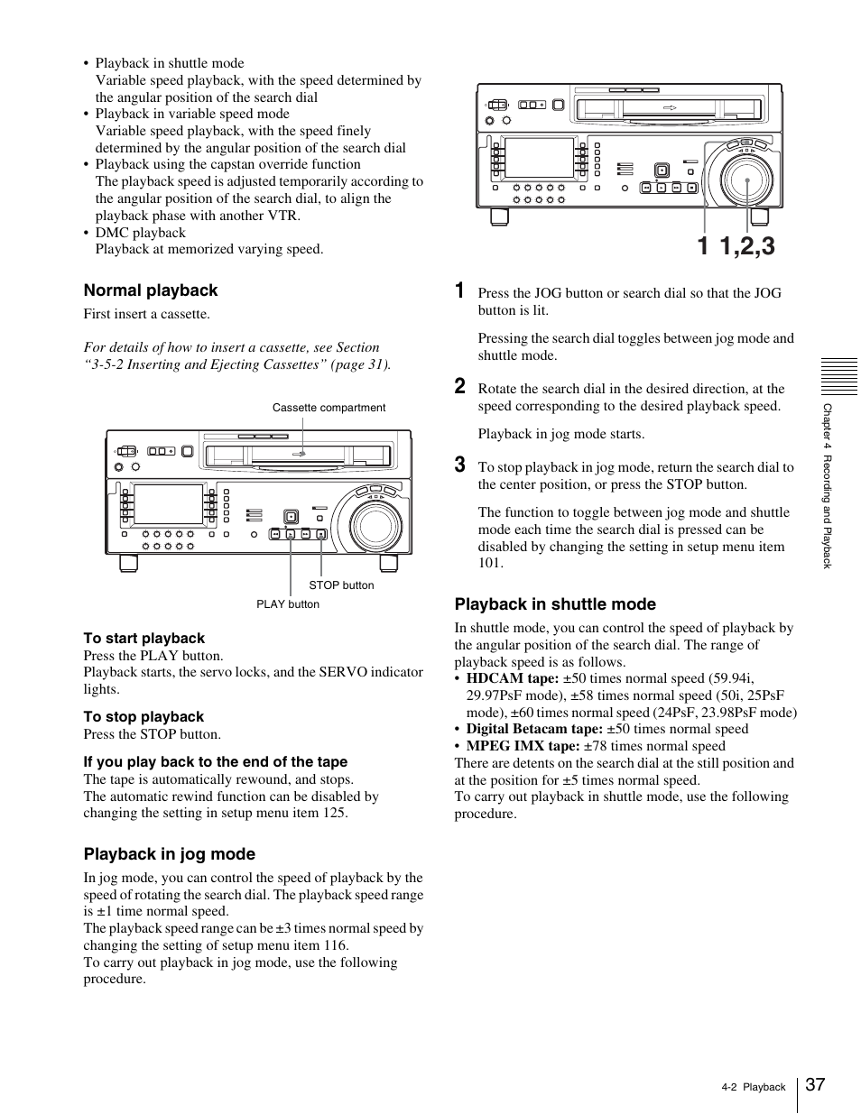 Sony HDW-1800 User Manual | Page 37 / 119