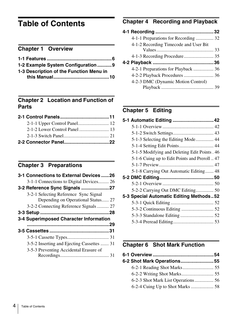 Sony HDW-1800 User Manual | Page 4 / 119