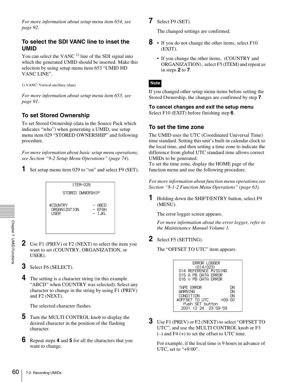 Sony HDW-1800 User Manual | Page 60 / 119