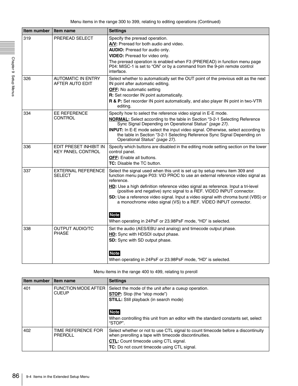 Sony HDW-1800 User Manual | Page 86 / 119