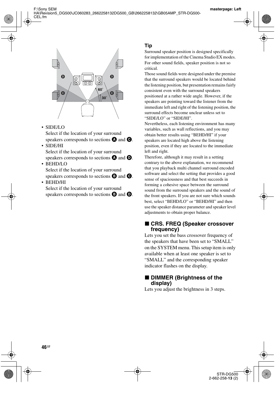 Sony STR-DG500 User Manual | Page 46 / 76