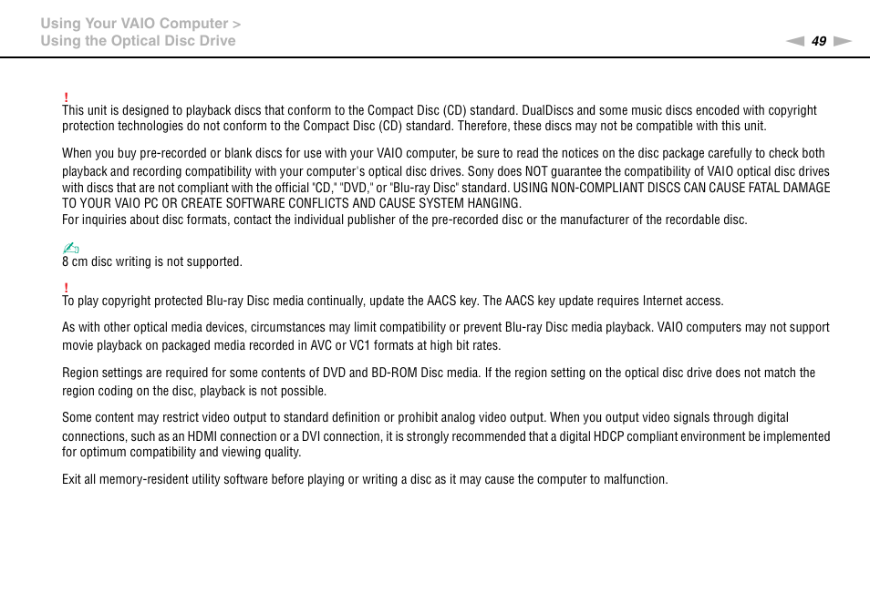 Sony VPCL13 User Manual | Page 49 / 171