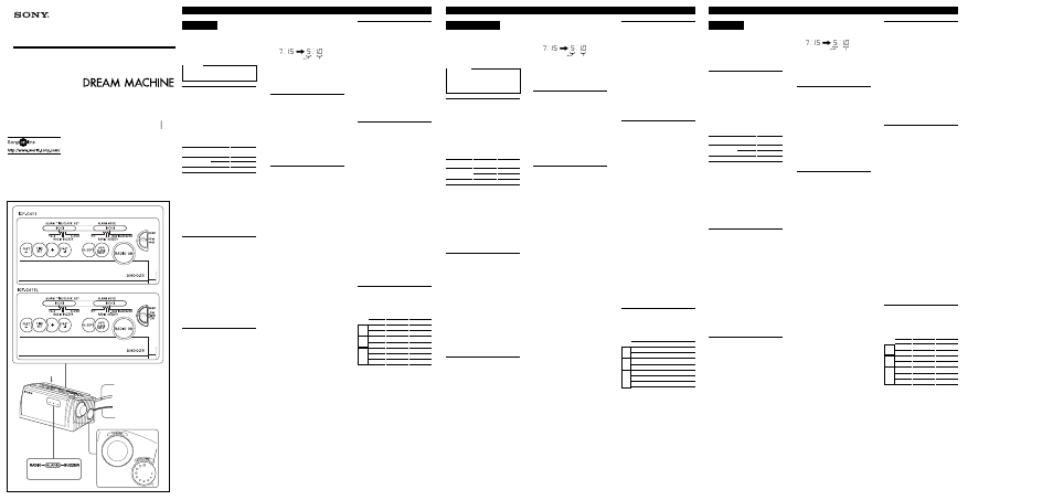 Sony Dream Machine ICF-C411L User Manual | 2 pages