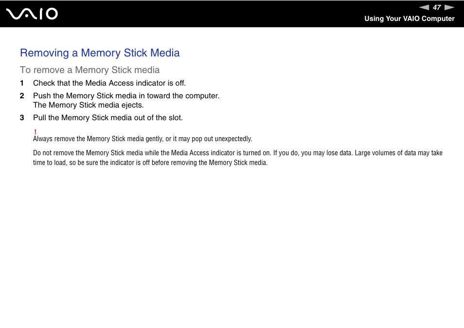 Sony VGN-N100 User Manual | Page 47 / 160