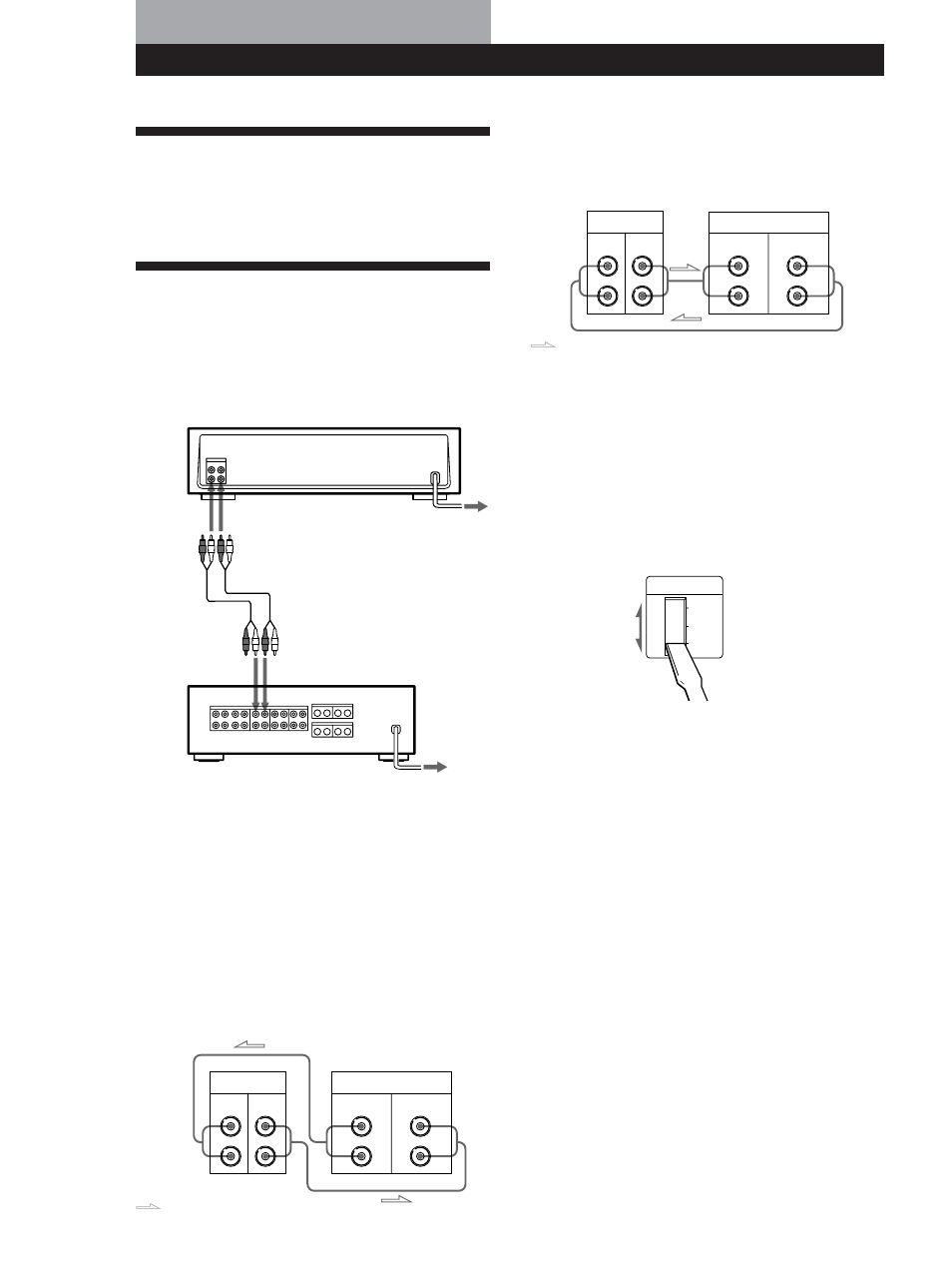 Preparativos, Desembalaje, Conexión a un sistema | Preparativos 4, Conexiones, Conexión del cable de alimentación de ca, Qué hacer a continuación | Sony TC-KB920S User Manual | Page 36 / 64