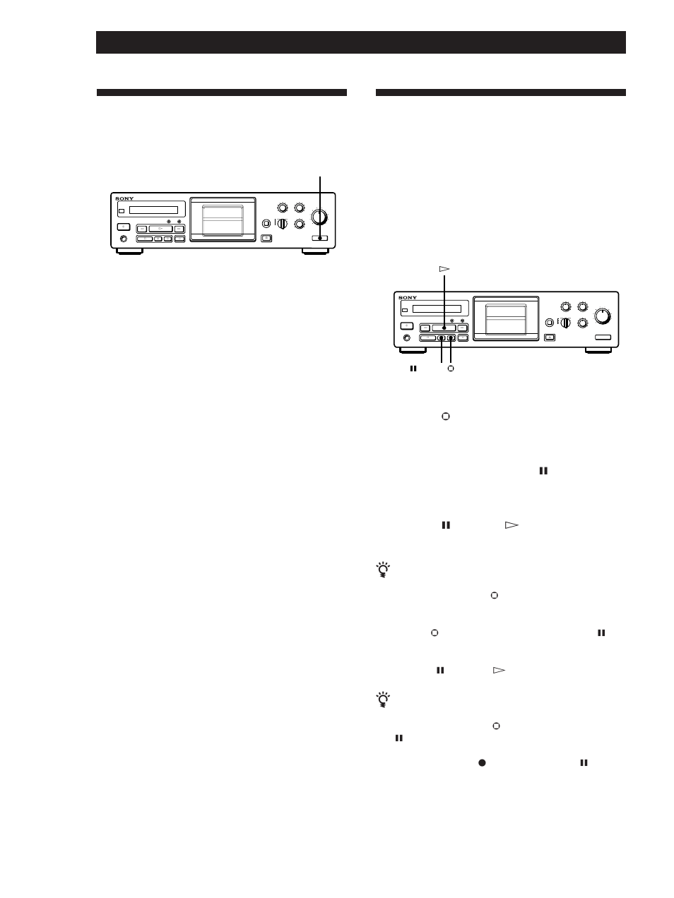 Monitorização do som gravado, Operações avançadas de gravação 10, Inicie a gravação | Pressione p pause ou · para retomar a gravação, Rec mute pause rec, Reset | Sony TC-KB920S User Manual | Page 58 / 64