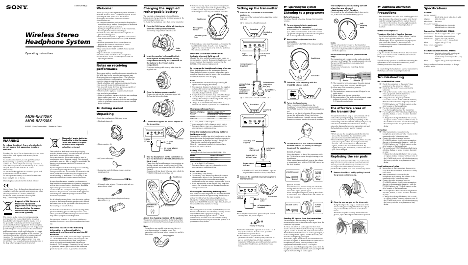 Sony 3-095-629-13(2) User Manual | 1 page